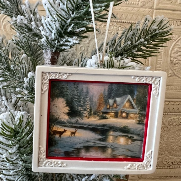 Hallmark Thomas Kincade 2012 Ornament Deer Creek Cottage - Picture 7 of 9